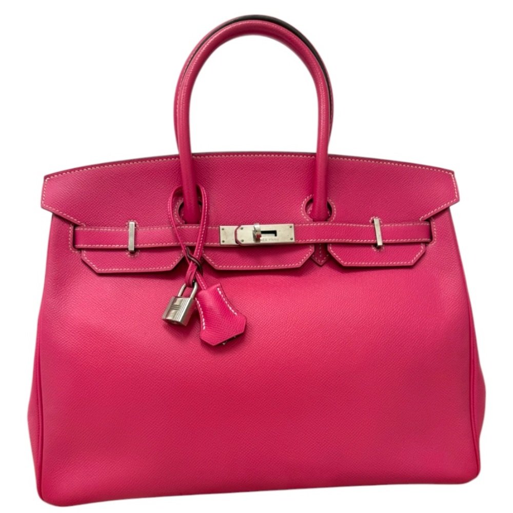 Hermes Birkin 35 Rose Tyrien Epsom with Palladium Hardware Handbag